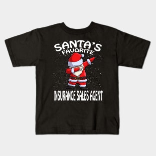 Santas Favorite Insurance Sales Agent Christmas Kids T-Shirt